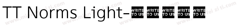 TT Norms Light字体转换